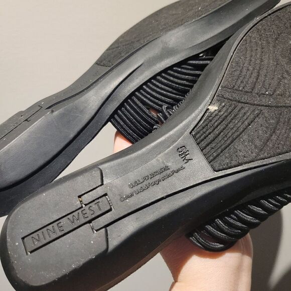 Nine West Black Sandals Shoes Size: 5.5M - Picture 6 of 6